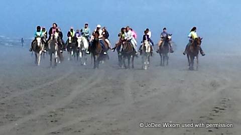 Horseback riders at Ocean Shores