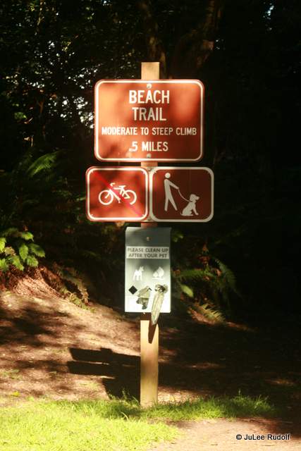 South Whidbey State Park Beach Trail sign