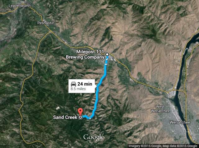 Route to Red Devil Trail Run in Cashmere