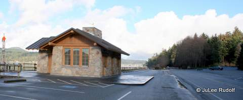 Parking lot at Cornet Bay 