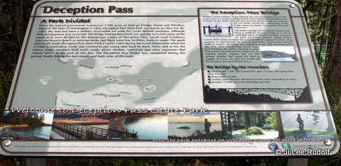 Deception Pass sign south of the bridge